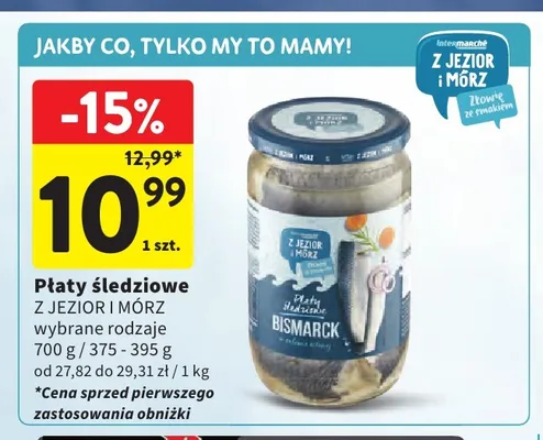 Płaty śledziowe Z Jezior i Mórz promocja w Intermarche