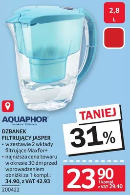 Dzbanek filtrujący Jasper Aquaphor promocja w Selgros