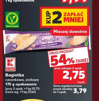 Bagietka z masłem ziołowym K-Classic promocja w Kaufland