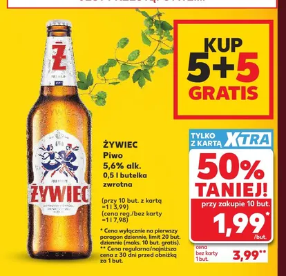 Piwo Żywiec 5,6% promocja w Kaufland