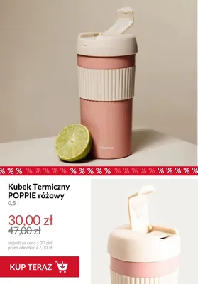 Kubek termiczny Homla Poppie różowy promocja w Homla