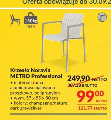 Krzesło Noravia Metro Professional promocja w Makro