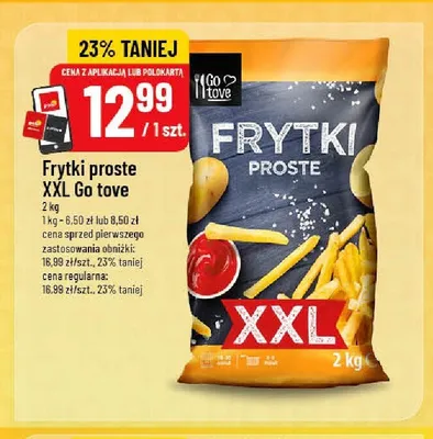 Frytki proste XXL Go tove promocja w POLOmarket