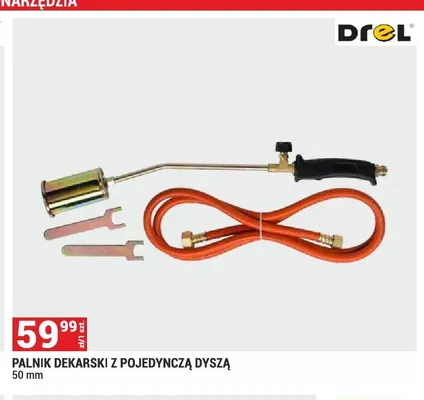 Palnik dekarski z pojedynczą dyszą Drel promocja w Merkury Market
