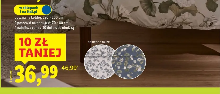 Pościel z mikrowłókna satynowego 220x200cm promocja w Lidl