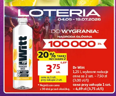 Napój niegazowany Dr Witt promocja w Auchan