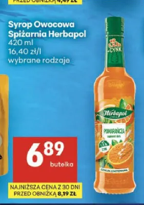 Syrop owocowy Herbapol Spiżarnia Pomarańcza promocja w Delikatesy Centrum