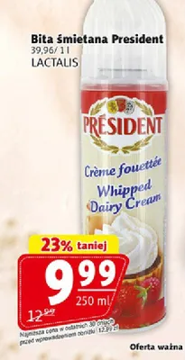 Bita śmietana President promocja w Prim Market