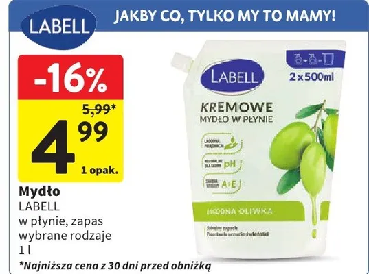 Mydło kremowe w płynie zapas promocja w Intermarche