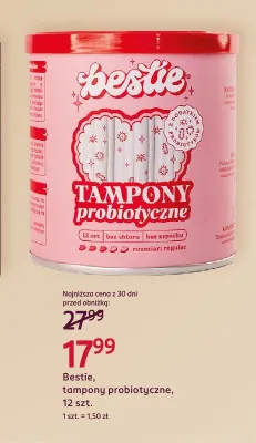 Tampony probiotyczne Bestie promocja w Rossmann