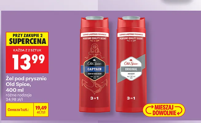 Żel pod prysznic Old Spice Captain promocja w Biedronka