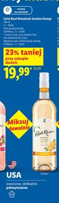 Wino Carlo Rossi Botanicals Jasmine Orange promocja w Lidl