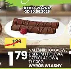 Naleśniki kakaowe z serem i polewą czekoladową promocja w Wafelek