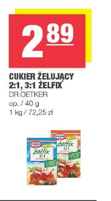 Cukier żelujący Żelfix 2:1 Dr. Oetker promocja w SPAR
