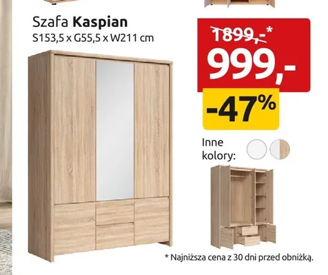 Szafa Kaspian promocja w Black Red White
