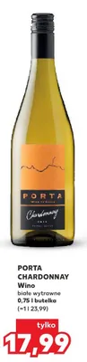 Wino białe wytrawne Chardonnay promocja w Kaufland