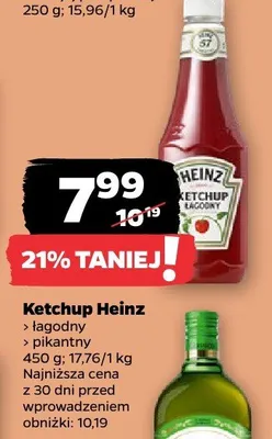 Ketchup łagodny pikantny promocja w Netto