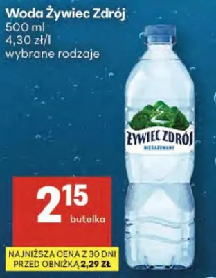 Woda Żywiec Zdrój promocja w Delikatesy Centrum