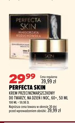 Krem przeciwzmarszczkowy do twarzy na dzień i noc 60+ Perfecta Skin promocja w Drogerie Natura