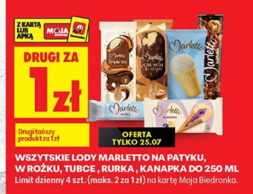 Lody Marletto promocja w Biedronka