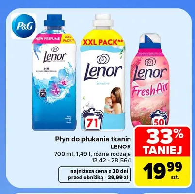 Płyn do płukania tkanin Lenor promocja w Carrefour Market