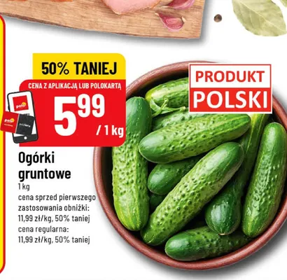 Ogórki gruntowe promocja w POLOmarket