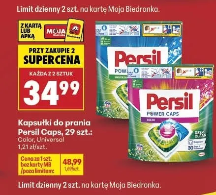 Kapsułki do prania Persil Power Caps Color Deep Clean promocja w Biedronka