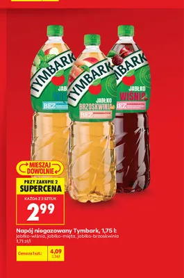 Napój niegazowany Tymbark Jabłko Wiśnia promocja w Biedronka