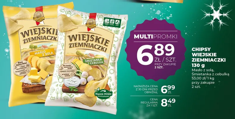 Chipsy wiejskie ziemniaczki Masło z Solą promocja w Duży Ben