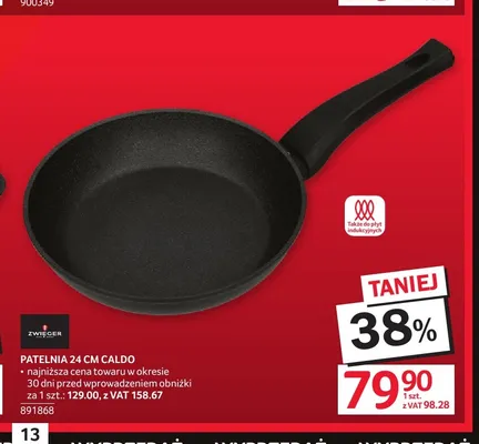 Patelnia 24 cm Caldo Zwieger promocja w Selgros