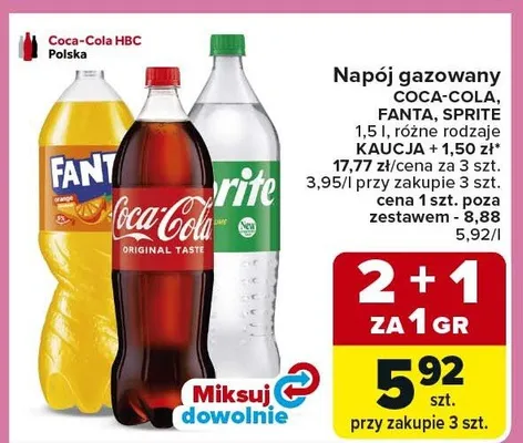 Napój gazowany Sprite promocja w Carrefour Market