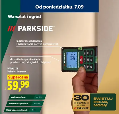 Dalmierz laserowy Parkside promocja w Lidl