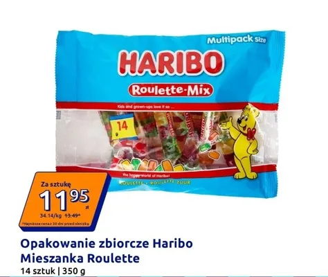 Żelki Haribo Mieszanka Roulette 14-pak 350g promocja w Action