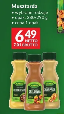 Musztarda Kamis wybrane rodzaje promocja w Makro