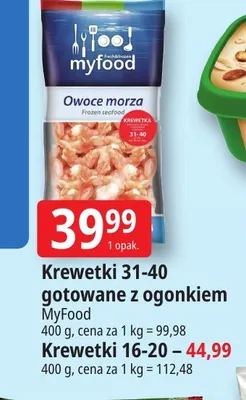 Krewetki 16-20 MyFood promocja w Leclerc