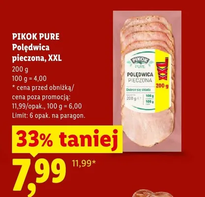 Polędwica pieczona PIKOK PURE XXL promocja w Lidl