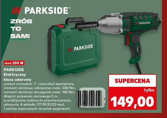 Elektryczny klucz udarowy Parkside promocja w Kaufland