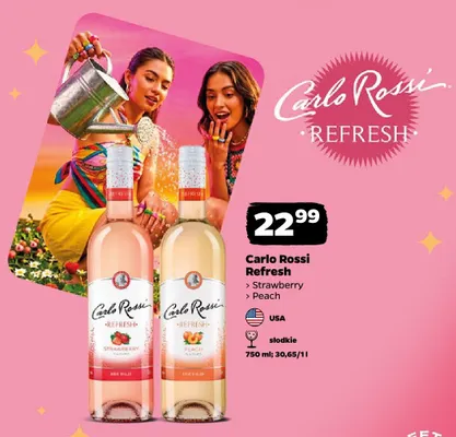 Wino Carlo Rossi Refresh Peach promocja w Netto