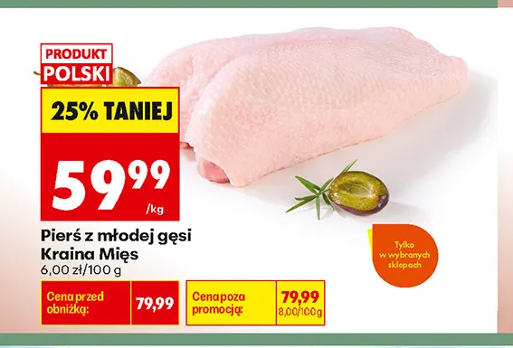 Pierś z młodej gęsi Kraina Mięs promocja w Biedronka