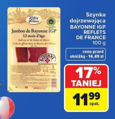 Szynka dojrzewająca Bayonne IGP Reflets de France promocja w Carrefour