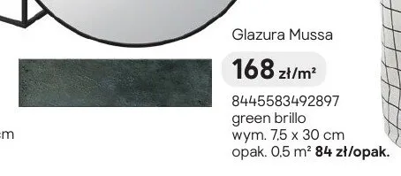 Glazura Mussa green brillo promocja w Castorama