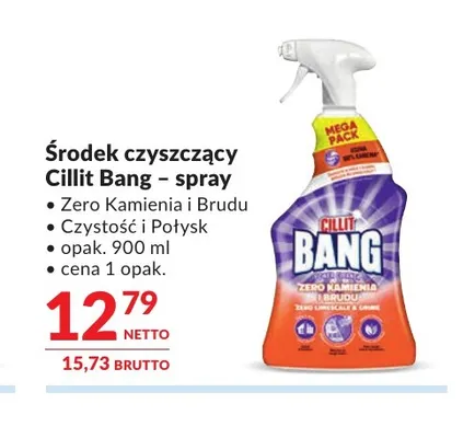 Środek czyszczący Cillit Bang spray Zero Kamienia i Brudu promocja w Makro