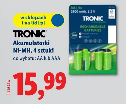 Akumulatorki Ni-MH AA promocja w Lidl