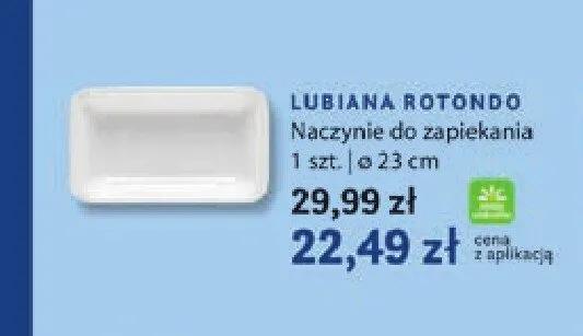 Naczynie do zapiekania Lubiana Rotondo ø 23 cm promocja w Stokrotka