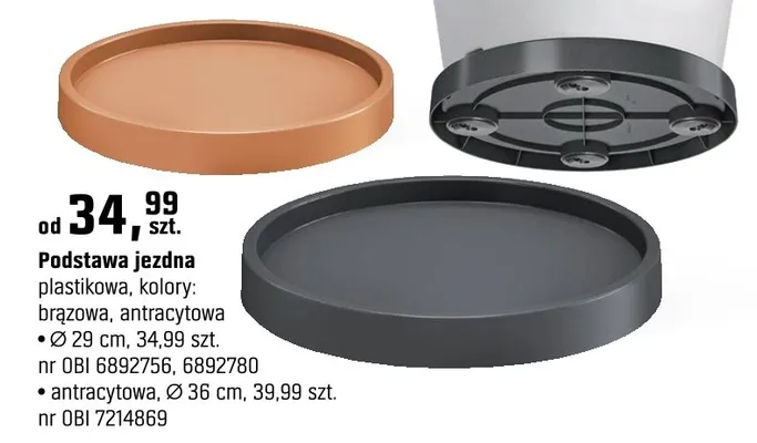 Podstawka jezdna plastikowa brązowa promocja w OBI