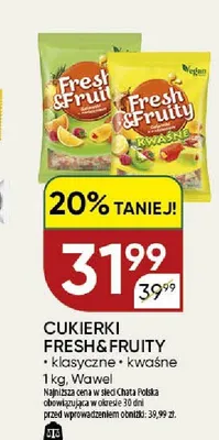 Cukierki Wawel Fresh & Fruity kwaśne promocja w Chata Polska