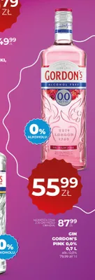 Gin Gordon's Pink 0,0% promocja w Duży Ben