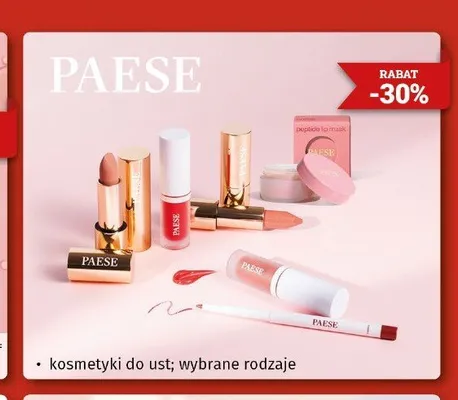 Kosmetyki do ust Paese promocja w Drogeria Kosmyk