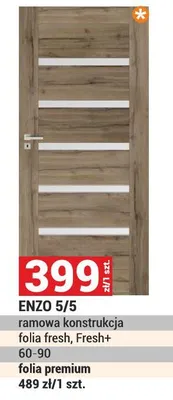 Drzwi Enzo 5/5 ramowa konstrukcja folia fresh, Fresh+ promocja w Merkury Market