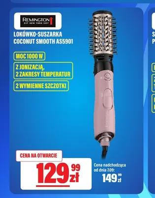 Lokówko-suszarka Remington Coconut Smooth AS5901 promocja w RTV EURO AGD